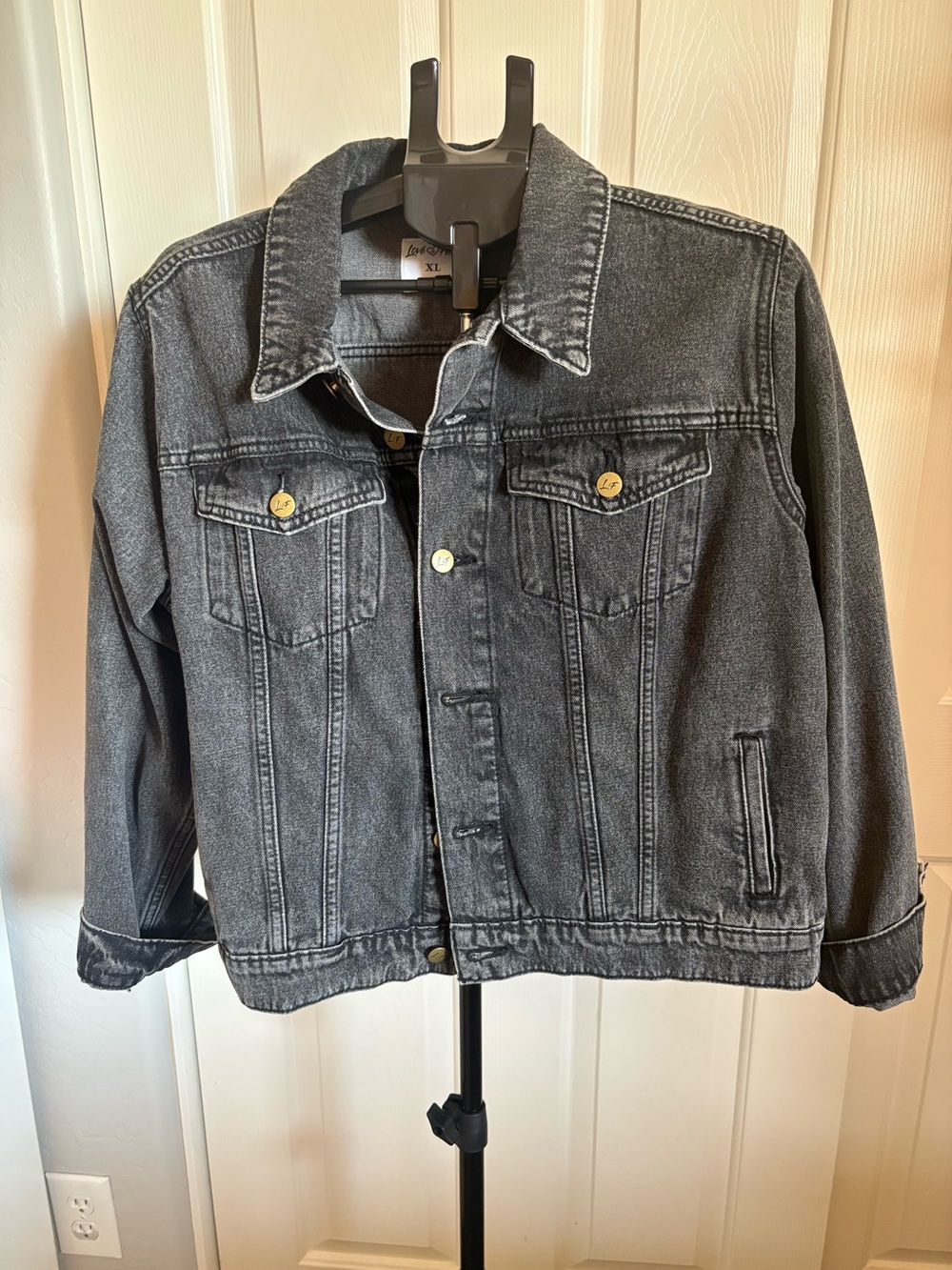 Love in Faith Black Denim Jacket